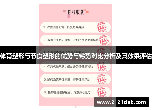 体育塑形与节食塑形的优势与劣势对比分析及其效果评估